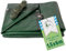 TTL Garden Premium Abdeckplane 1,5x6m 210g/m² grün + 17m Seil - reißfest & wasserdicht mit Ösen PE Gewebeplane verstärkte Ecken & Kanten wetterfest UV-beständigSchutzplane Holz Abdeck Plane Tarp