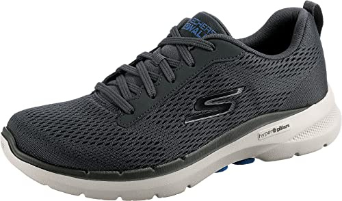 Skechers Go Walk 6 Avalo, Scarpe da ginnastica Uomo, Charcoal Textile Synthetic, 42 EU