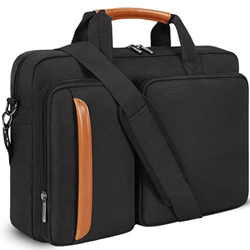 DOMISO 15,6 zoll Laptoptasche Schultertasche Wasserdicht Business Aktentasche Notebooktasche für 15.6 Lenovo IdeaPad ThinkPad/HP Pavilion 15 Envy 15 / Dell XPS 15 / Apple/Asus, Schwarz