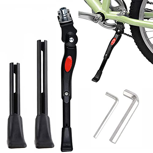 Tuohwue Fahrradständer 22-29 Zoll Fahrrad, 4 cm Höhenverstellbarer Fahrrad Ständer, Fahrrad Seitenständer für 22 24 26 29 Mountainbike, Rennrad, Sportfahrrad, Cityrad