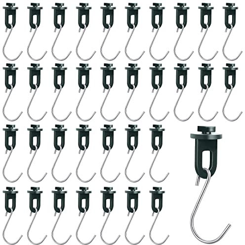 yivom Lot de 40 clips pour serre avec 40 crochets en S, accessoires de serre, œillets de suspension, pour tuteur, suspension, serre