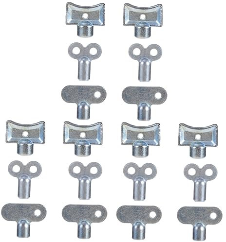 MILISTEN 18 Stk Auslassventilschlüssel Wasserhahnschlüssel Schlüssel Für Wasserhahnventile Kühlerschlüssel Heizstrahler Kühler-entlüftungslochschlüssel Zinklegierung Sanitär Ventil Pipeline