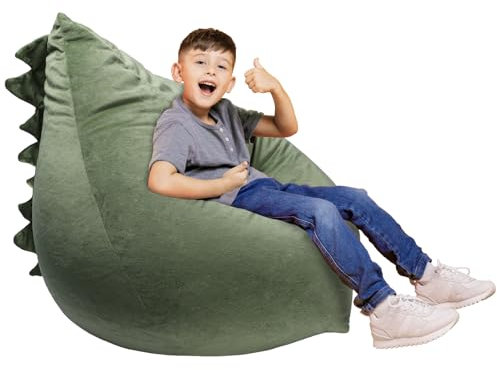 Saurier Sitzsack Kinder Spielzeug Stofftier Aufbewahrung, Große Größe Extra Weiche für Jungen Mädchen Aufbewahrung Organizer Mit Reißverschluss, Aufbewahrung Sitzsack für Kleidung (Nur Bezug)