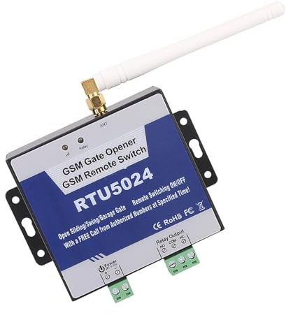 RTU5024 Aggiornamento Interruttore relè Apricancello GSM Apriporta Telecomando Senza Fili DC 9‑36V, Controllo Intuitivo Tramite App Mobile, Supporta Allarme Intelligente