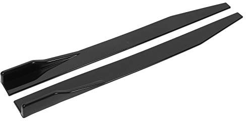 Faldón Lateral Universal para Coche, 2 Piezas de 120 Cm/47,2 Pulgadas, Difusor de Aletas de Labio Divisor de Faldón Lateral de Coche Negro Brillante