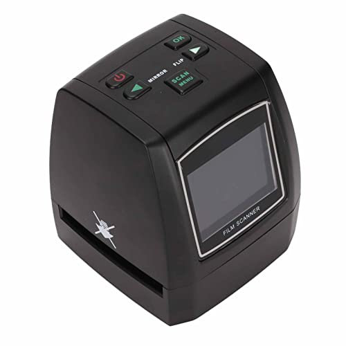 Scanner de Film 22MP, Scanner de Film et de Diapositives avec écran LCD TFT 2,4 Pouces, Convertit Le Film Négatif 35 Mm 126 110 Diapositives en Photos JPEG Numériques,