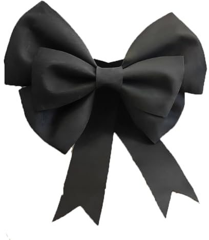 Hrlace Riesen Schleifen Große Dekoschleife Eva Schwamm Schleife Hängende Riesenschleife Weihnachtsschleifen Autoschleifen DIY Dekoschleife für Hochzeit Party Dekoration Schwarz 30cm