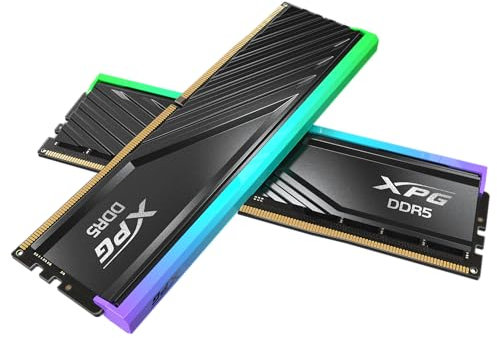 XPG Lancer Blade RBG DDR5 6000 MHz CL30 48 GB (2 x 24 GB) PC5-48000 RAM 288 pin UDIMM Kit di memoria per desktop Nero Dissipatore di calore (AX5U6000C3024G-DTLABRBK)