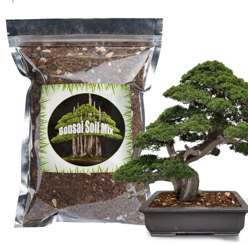Bonsai-Erde-Mischung Fertig zum Gebrauch 2L, hochwertige, schnell entwässernde, organische Allzweck-Blumenerde für alle Bonsai-Varianten