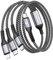 BLACKSYNCZE 100W Cable USB C a Multi Cable [1.2M] 3 en 1 Cable Cargador Multiple Carga Rapida, USB C con Tipo C Lightning Micro USB Cable para iPhone 15/14, Galaxy S24/S23, Pad Pro, MacBook, Pixel