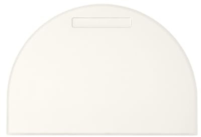 Eglooh - Diana - Schreibtischunterlage aus Leder Weiß cm 80x50 - Mit halbrunder Form, Stiftfach und Handwerkliche Nähte - Made in Italy