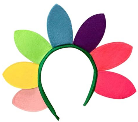 BELLIFFY Sonnenblumen Stirnband Blumenkopfbedeckung Für Damen Ferienfrisier Zubehör Sonnenblumenhaarband Festivalkunst Kopfbedeckung