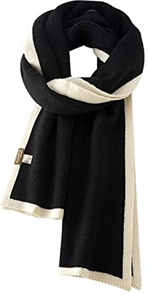 Cocila Ungarn Schal Frauen- und Winter-warmer einfarbiger farblich passender einfacher Mode-Schal Schal Damen Winter Wolle Schal Schwarz Rot Winter Grosses Tuch Schultertuch Stola
