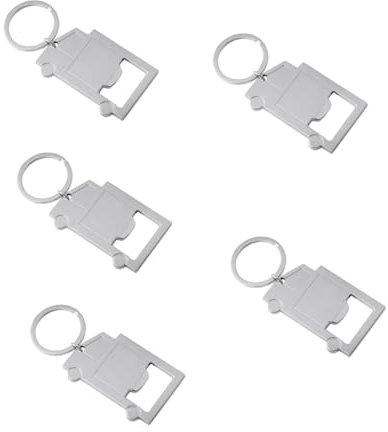 LIFKOME 5 Piezas Llavero De Camión Abridor De Bebidas Herramienta Para Abrir Latas De Cerveza Abrelatas Llavero Abrebotellas Abridor De Latas De Cerveza Silver Aleación