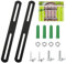 Juego de Fijación para Buzón de Valla, 2Pcs Soporte de Valla para Buzón, 280 x 24 mm Soporte de Montaje de Buzón de Acero Inoxidable, con Tornillos, para Fijar Buzones a Puertas o Vallas, Negro