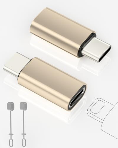 2 Pack Lightning zu USB C Adapter für iPhone 15/16/16 Pro/16 Plus/Pro Max, Samsung S24, Unterstützung von Laden und Datenübertragung, Typ C Ladekabel, Nicht für Audio/OTG/Kopfhörer/Square Reader