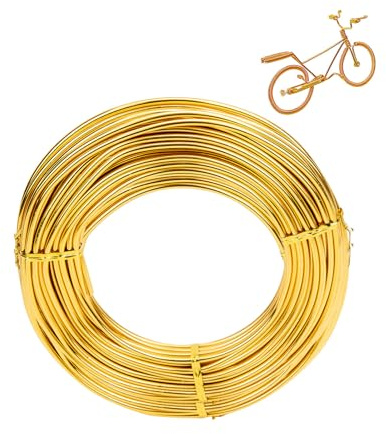 Hantverkstråd 2 mm x 30 m, silvertråd, smyckestråd guld