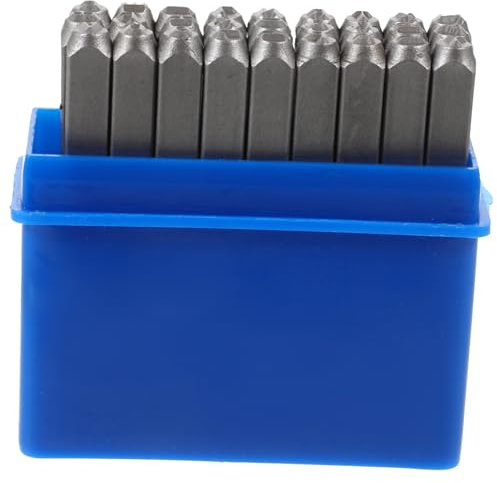 NUOBESTY 1satz Leder Stanzform Set Mit Metall Buchstaben Stanzwerkzeug Für Lederhandwerk Für DIY Projekte Taschen Gürtel Und Schlüsselanhänger