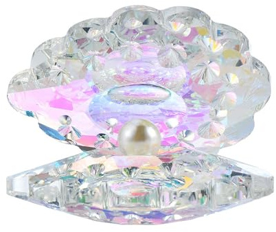 Swtgaah Attrape-soleil Coquillage en cristal coloré Statue de coquillage en cristal Artisanat pour la maison et le bureau Artisanat en cristal Décoration d'anniversaire (couleur )