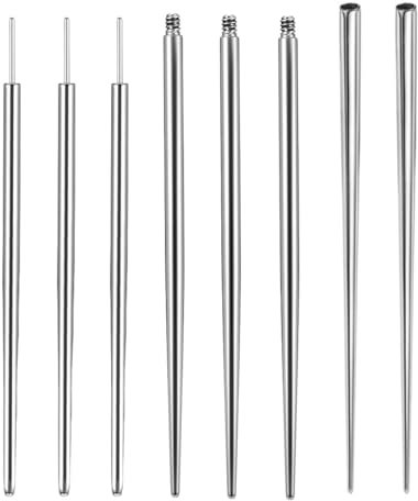 JAWUZ 8 Pcs Piercing Taper Insertion Chirurgenstahl 14G 16G 18G für Ohr/Nase/Lippe/Bauch/Nippel/Zunge Piercing Tool Body Stretchin, pircingssets selber stechen, piercing einführhilfe