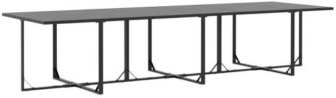 vidaXL 13-teiliges Garten-Esszimmer-Set mit Kissen, aus Stahl und Textilene für 12 Personen. Modernes Outdoor-Möbel-Set für Terrasse, Garten und Essen im Hinterhof.