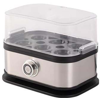 Smart Egg Cooker with Auto Shut, Effortless Egg Cooking with The Ultimate Stainless Steel Egg Cooker Electric, of 6 Eggs, for Hard/Soft/Medium Boiled, Poached, Scrambled