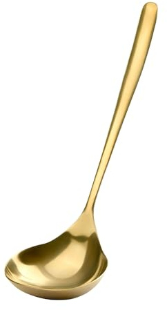 GRÄWE Schöpflöffel Edelstahl 18/10 gold poliert, 28,5 cm Suppenkelle – robust, hitzebeständig, spülmaschinengeeignet, Küchenhelfer & Kochbesteck, Bowlennlöffel