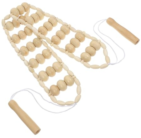 TOBBOMEY Holz Rückenmassagerolle Rollenmassagegerät für Rücken und Nacken Rückenmassagegerät zur Muskelentspannung und Durchblutungsförderung Wellness Massagehilfe