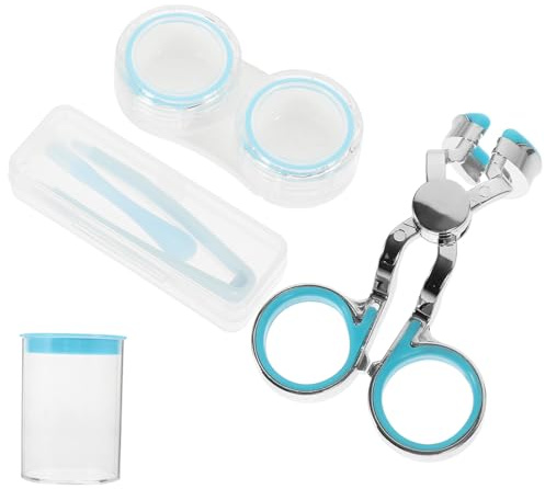 Toyvian Juego de Pinzas Aplicadoras Extractor Seguro que Ahorra y Protege Bordes para Lentes de Contacto Azules de Plástico Abs para Uso Diario