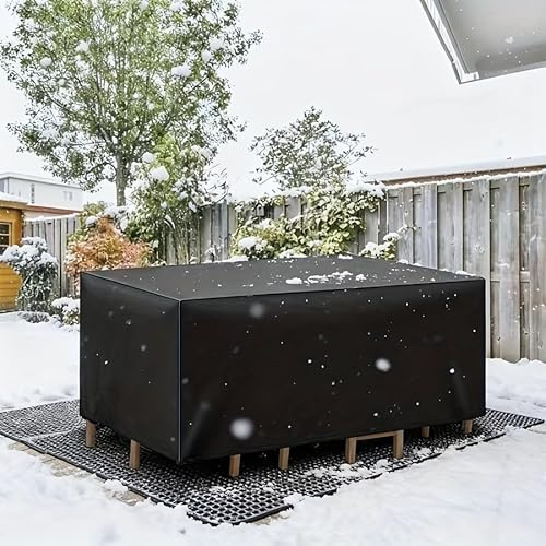 AOFOAE Housse Protection Table de Jardin 185x95x50cm/Longueur x Largeur x Hauteur Housse Salon de Jardin Carré/Rectangulaire Durable idéal pour Table, Meubles, terrasse,Résistant à la Vent Pluie UV