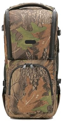 WCDFTASL Zaino impermeabile for teleobiettivo, borsa DSLR imbottita antiurto compatibile con obiettivi grandi da 200-600 mm 400-800 mm(Camouflage)
