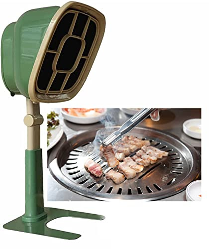 Bärbar spiskåpa – 3 200 varv/min USB-uppladdningsbar skrivbordsventil, justerbar höjd, tvättbar, idealisk för hem, hot pot, husbilmatlagning, 2-i-1-design