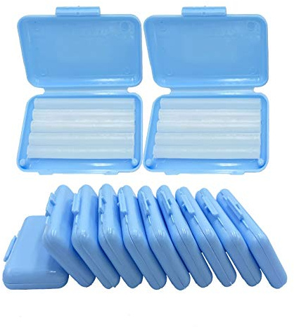 Orthodontic Wax for Braces, HRASY 10 Pack Dental Wax Brace Wearer Wax for Relieving Irritation and Pain, Blue Mint Flavor