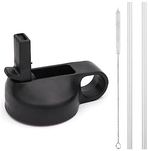 Set of 4 Sports Caps with Top Straw Lid - Replacement for Hydro Flask & Chilly's Water Bottle