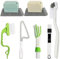 QeeHeng Lot de 7 brosses de Nettoyage ménagères, Outils de Nettoyage pour rainures et fenêtres, Stores de fenêtre, Porte coulissante et Clavier, climatiseur, grilles d'aération de Voiture