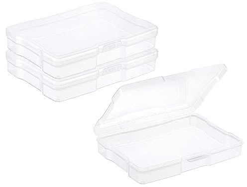 PATIKIL 4x6 Photo Storage Box, 2 Pack Photo Boxes Storage Photo Organizer Cases Storage Container Picture Boxes Plastic for 4x6 Pictures Sticker Scrapbook Craft Keeper, Clear