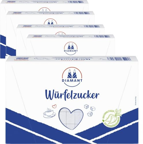 5er x Würfelzucker zucker weißer Zuckerwürfel 1000 Gramm