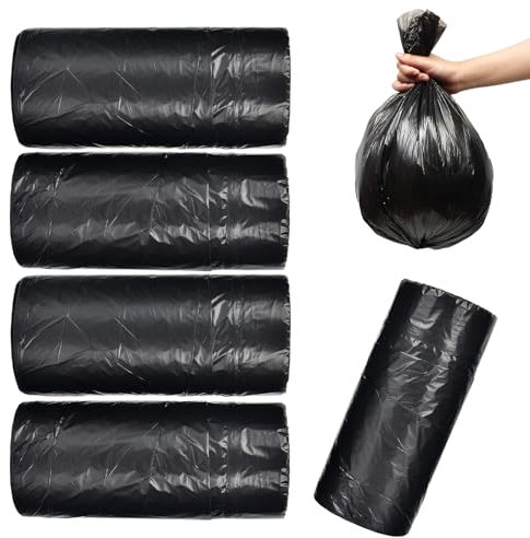 150 sacchetti per la spazzatura piccoli a pedale, 10 l, neri, per auto, ufficio, bagno, camera da letto (adatti per bidoni da 0,8, 1,5, 1,2 galloni)