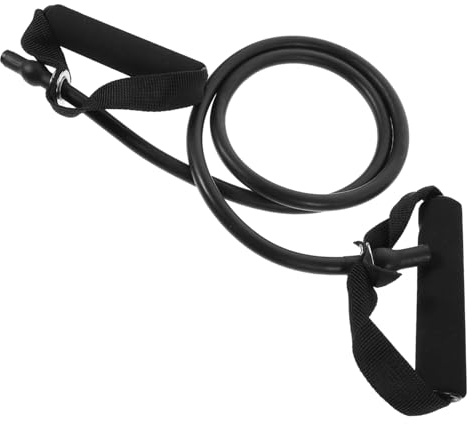 ERINGOGO Bande De Résistance Élastique avec Poignées 30 LB Noir Latex Naturel Exercice Fitness Yoga Pilates Renforcement Musculaire à Domicile Extérieur
