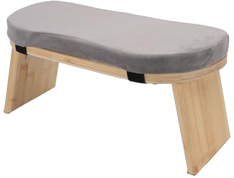 UPALDHOU Meditationsbänk, Träfällbar Knästående Zen Meditationspall med Kudde för Avkoppling Teceremoni Hem