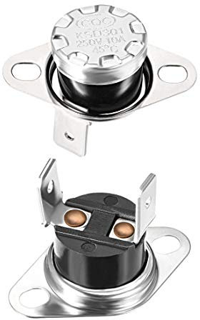 sourcing map Interrupteur contrôle température KSD301 thermostat 45°C, 10A, N.O 2Pcs