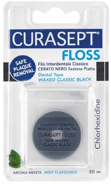Curasept Floss Classico Cerato Nero Sezione Piatta 50m