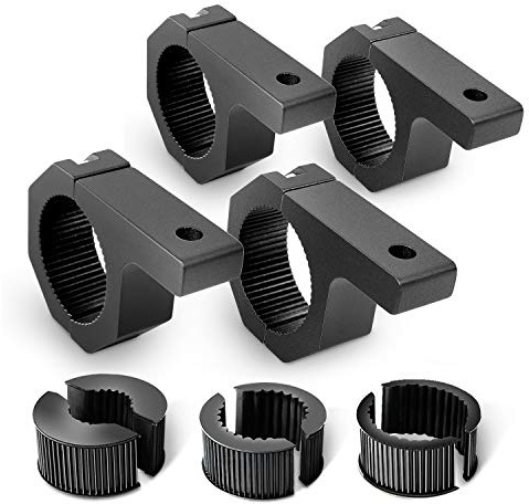 Nilight Lot de 4 supports de montage avec colliers de serrage pour éclairages LED tout-terrain, 2,5 cm/3,8 cm/4,4 cm/5,1 cm, pour pare-buffles, quads, véhicules utilitaires tout-terrain et camions