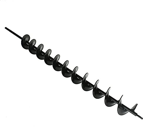 WFLNHB Garden Auger Spiral Drill Bit - 24 Inch Length, 2 Inch Width, 3/8 Inch Hex Drive