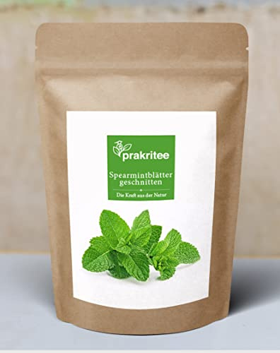 Prakritee Spearmintblätter 200g | Kräutertee | Spearmint-Tee | Spearmint leaves cutted