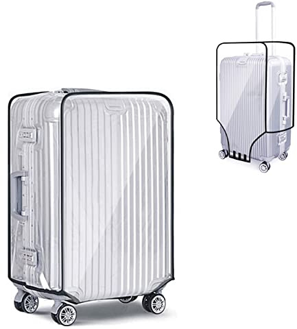 LATRAT Koffer-Abdeckungen Reisekoffer Transparente, Gepäckschutz Gepäckkofferabdeckung, Transparente PVC-Gepäckabdeckung Anti-Staub Anti-Kratz für Reisen, 28''