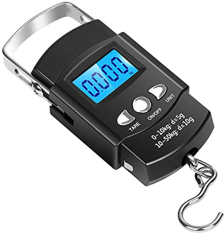 Mini Balance De Poche Traitement Numérique Électronique 50Kg X 0.01Kg Balance De Pêchevoyage À Bagage Portable 10G Balance À Crochet De Cuisine Pesée