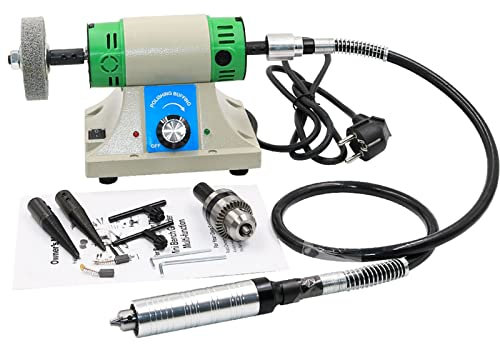 lucidatrice per gioielli Gemstone Kit di lucidatura 1000 0RPM. Banco da tavola del mulino del mazzetto della macinata del mazzarminatore della rubrica di lucidatrice multifunzione 350W ( Color : 220V
