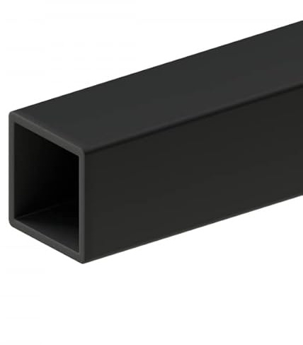 Sellon24® Ringhiera per arpa verticale, rettangolare, flangia per scale, griglia di protezione per arpa, nero, loft RAL in acciaio duro (profilo 25 x 25 x 2,0 mm/200 cm)