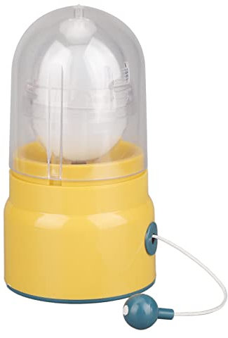 Egg Scrambler, Shaker Manual Home Spinner Yolk Gadget Silicone White Spinners Sheller Mixer Golden Maker Yellow Hand Operated Whisk Creative Kitchen Cooking Tool for Mixing (Yellow)